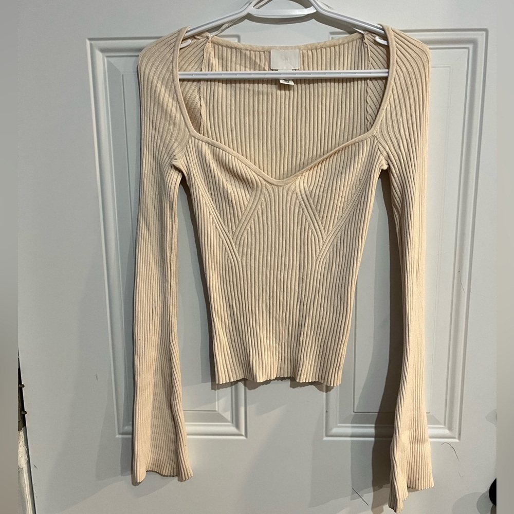 H&M Light Beige Knit Top